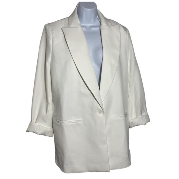 NASTY GAL Oversized White Boxy Blazer in size 2. NWT - Picture 6 of 6